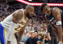 NBA季後賽G5:湖人vs灰狼 James-and-Anthony-Edwards